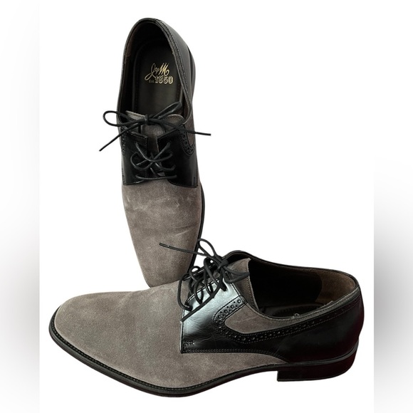 Johnston & Murphy Other - Johnson and Murphy Suede and Leather Oxford Shoes men Size 11.5 Grey and Black